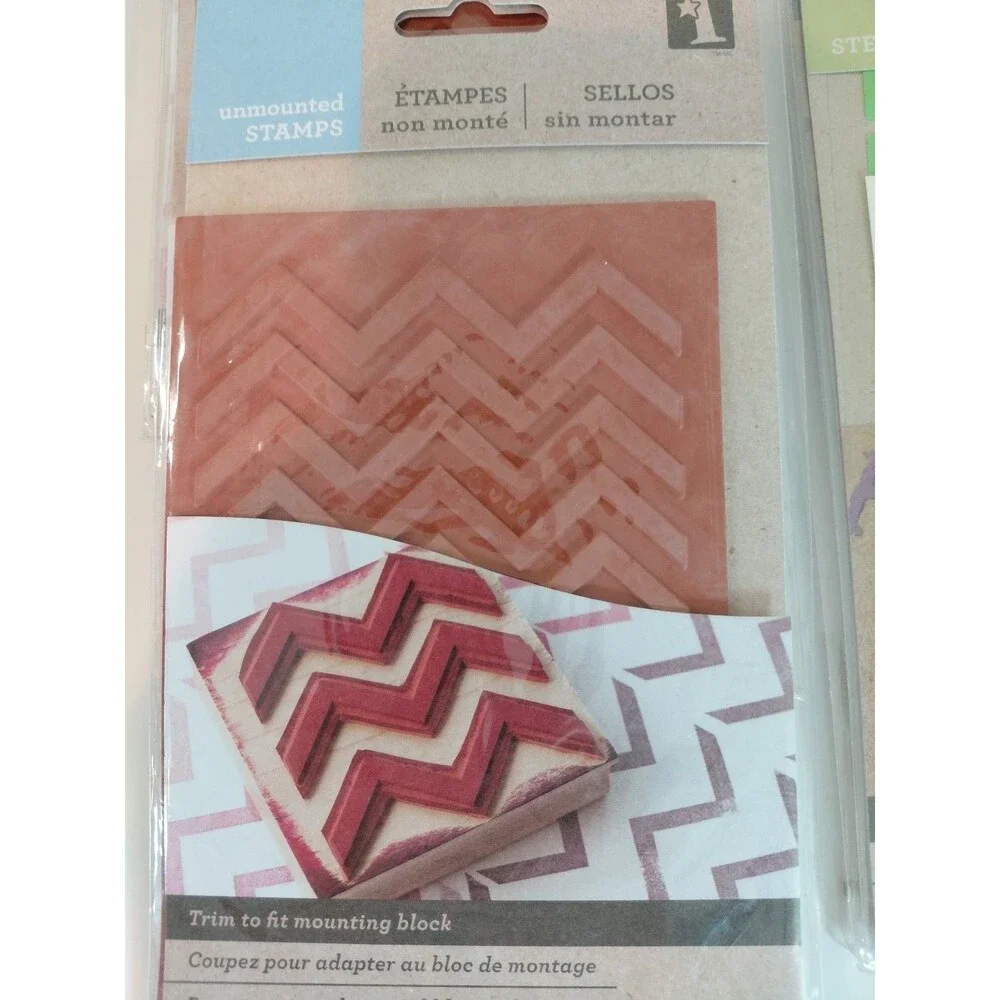 Inkadorinkado Crafting Lot: Unmounted Stamps, Sticky Stencils, Carving Transfers